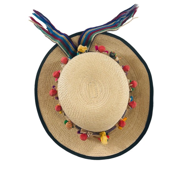 VINTAGE Straw Hat / Guatemalan Doll Hat - Picture 6 of 11